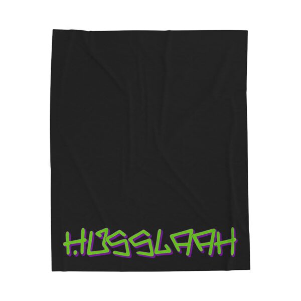 Cozy Black Husslaah Velveteen Plush Blanket
