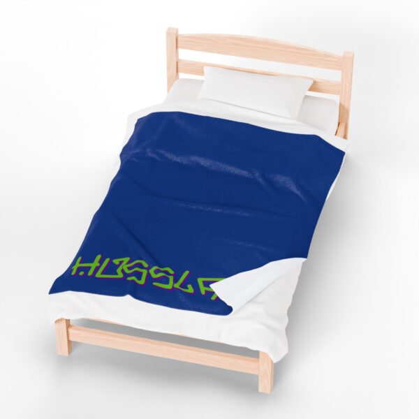 Cozy Blue Husslaah Velveteen Plush Blanket - Image 4
