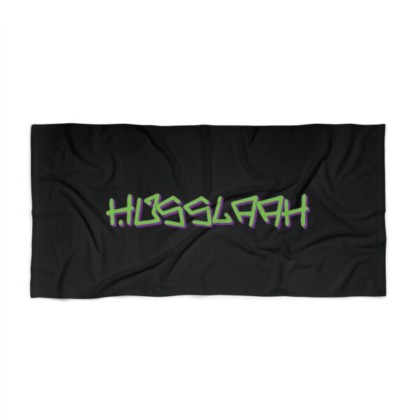 Husslaah Black Beach Towel