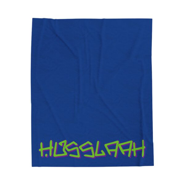 Cozy Blue Husslaah Velveteen Plush Blanket