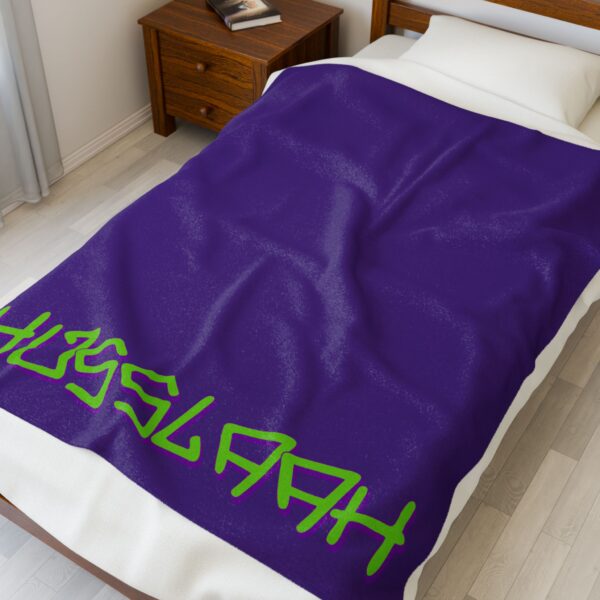 Cozy Purple Husslaah Velveteen Plush Blanket - Image 2