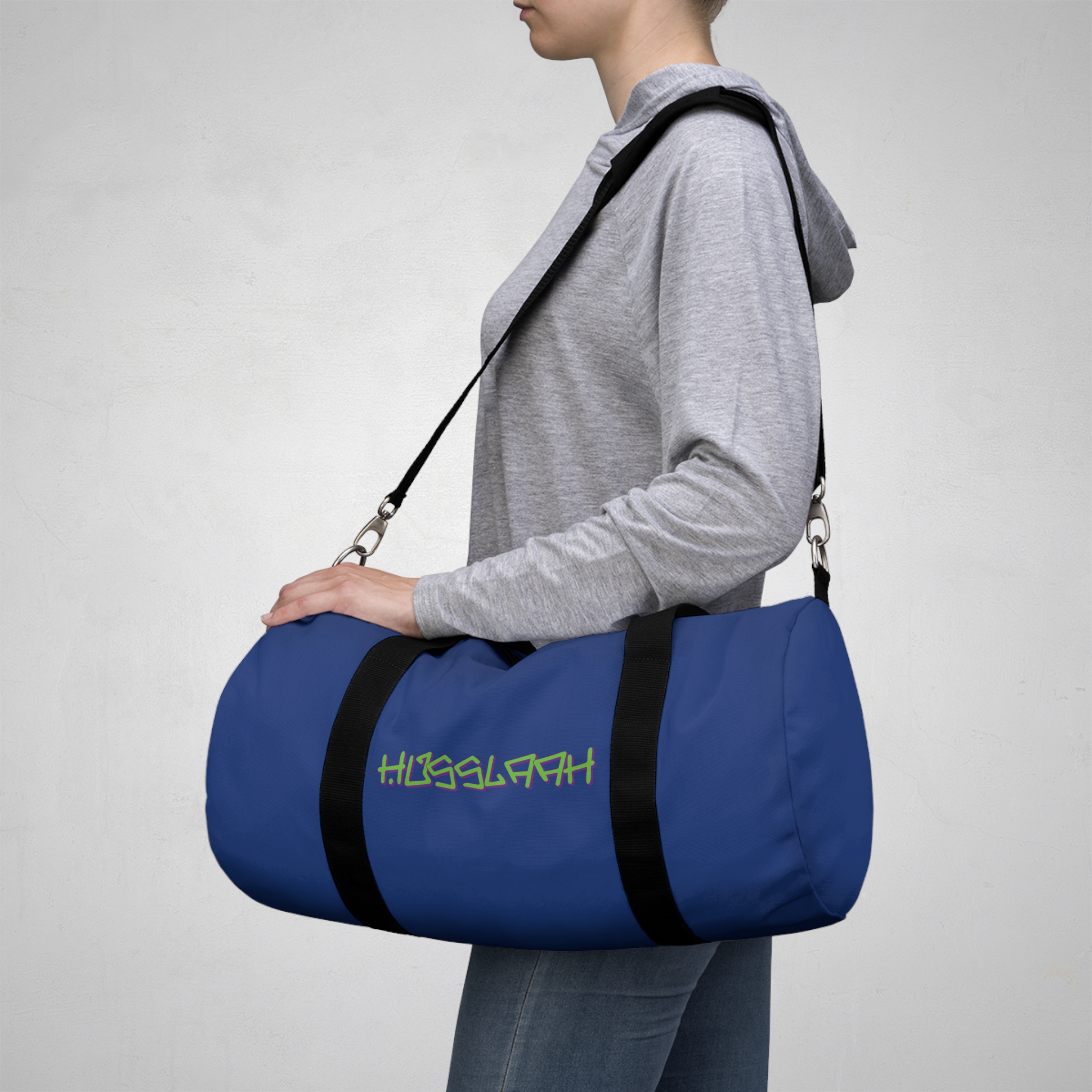 Husslaah Blue Duffel Bag - Image 5